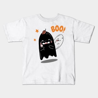 Cute crying ghost "Boo!"Halloween Kids T-Shirt